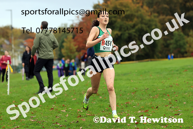 Womens under-17s, 2024 Northern Cross Country Relays, Graves Park, Sheffield.   Photo: David T. Hewitson/Sports for All Pics